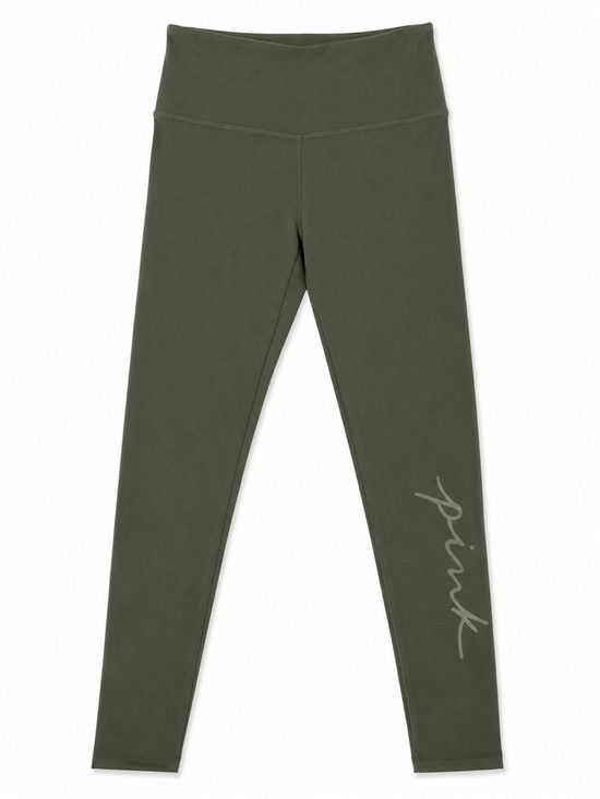 PINK Victoria's Secret Pants - PINK Victoria's Secret Olive Green High-Waist Leggings